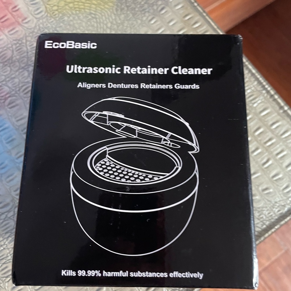 New Black Ultrasonic Retainer Cleaner